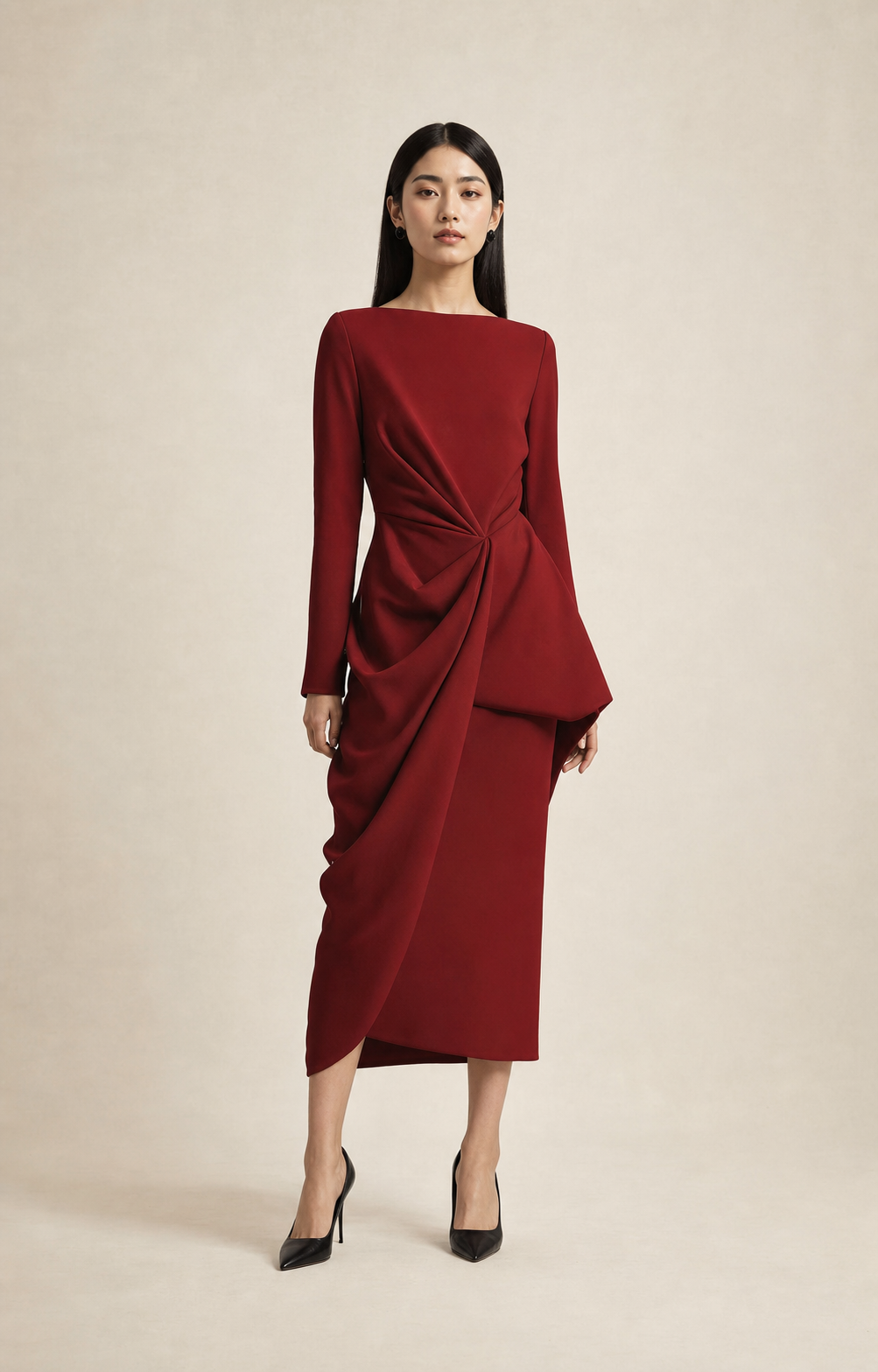Urushi Draped Dress prototype